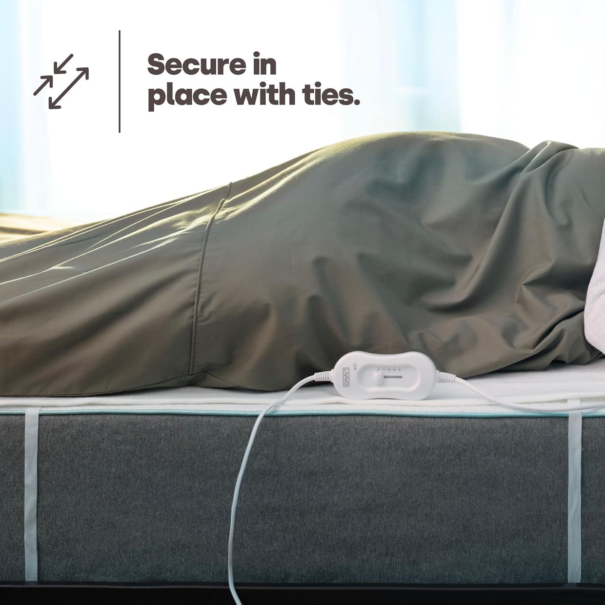 King Size Electric Underblanket Dual Control Fast Heat Fitted 165x137cm - Kwikley