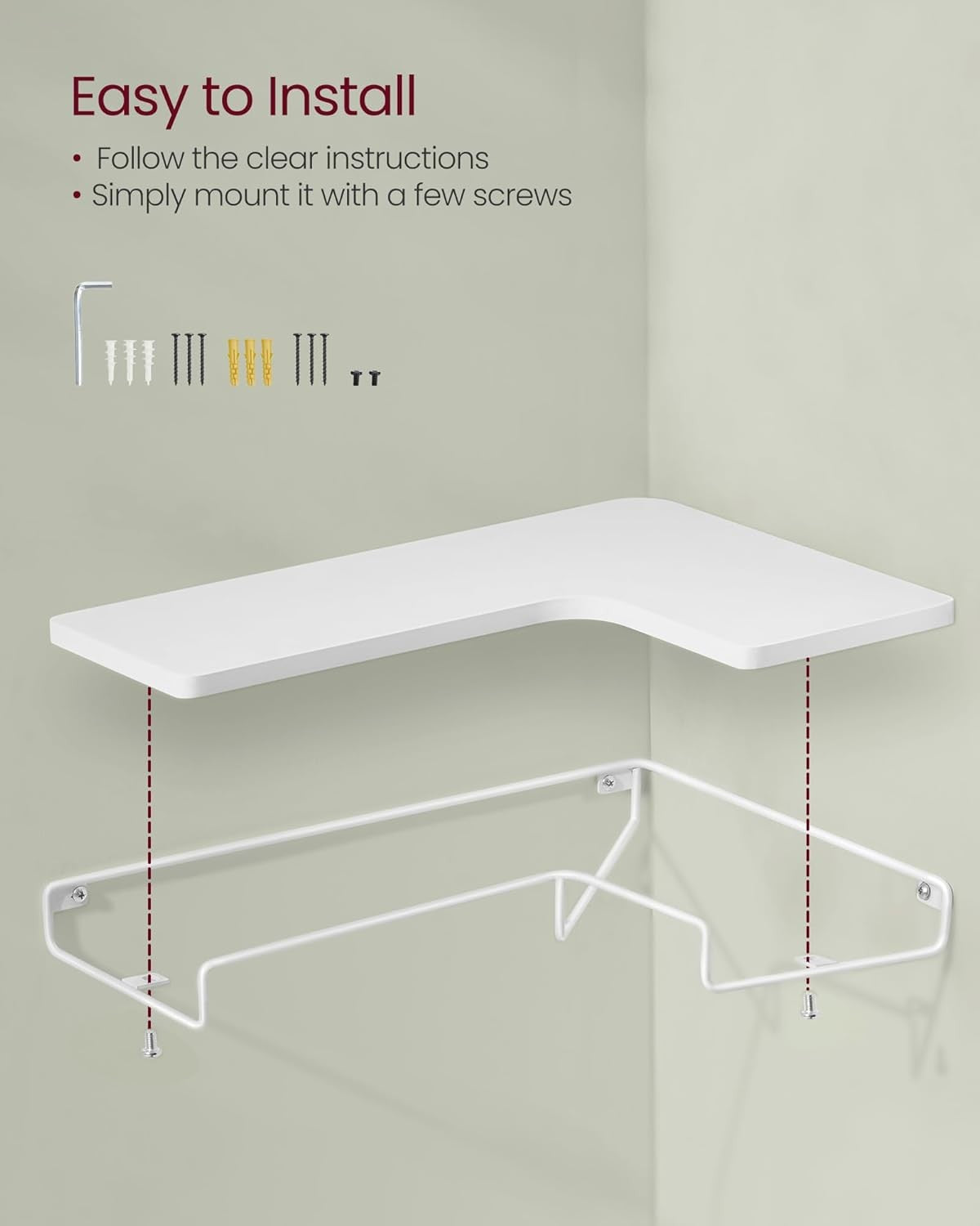 L - Shaped Floating Corner Shelves Set of 2 – Modern Wall Storage for Living Room - Kwikley
