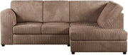 L - Shaped High Back 4 - Seater Corner Sofa Beige Right Hand Facing Comfort - Kwikley
