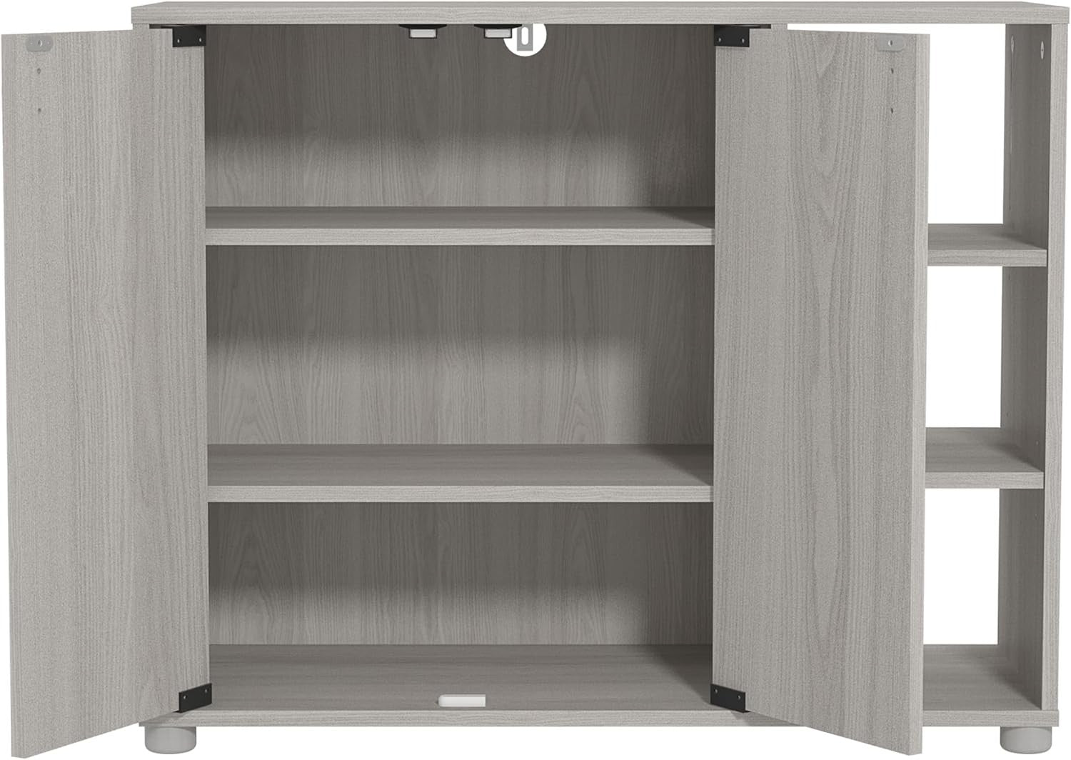 Large 12 - Pair Shoe Cabinet, Durable Wood Storage with Dust - Free Elevated Design - Kwikley