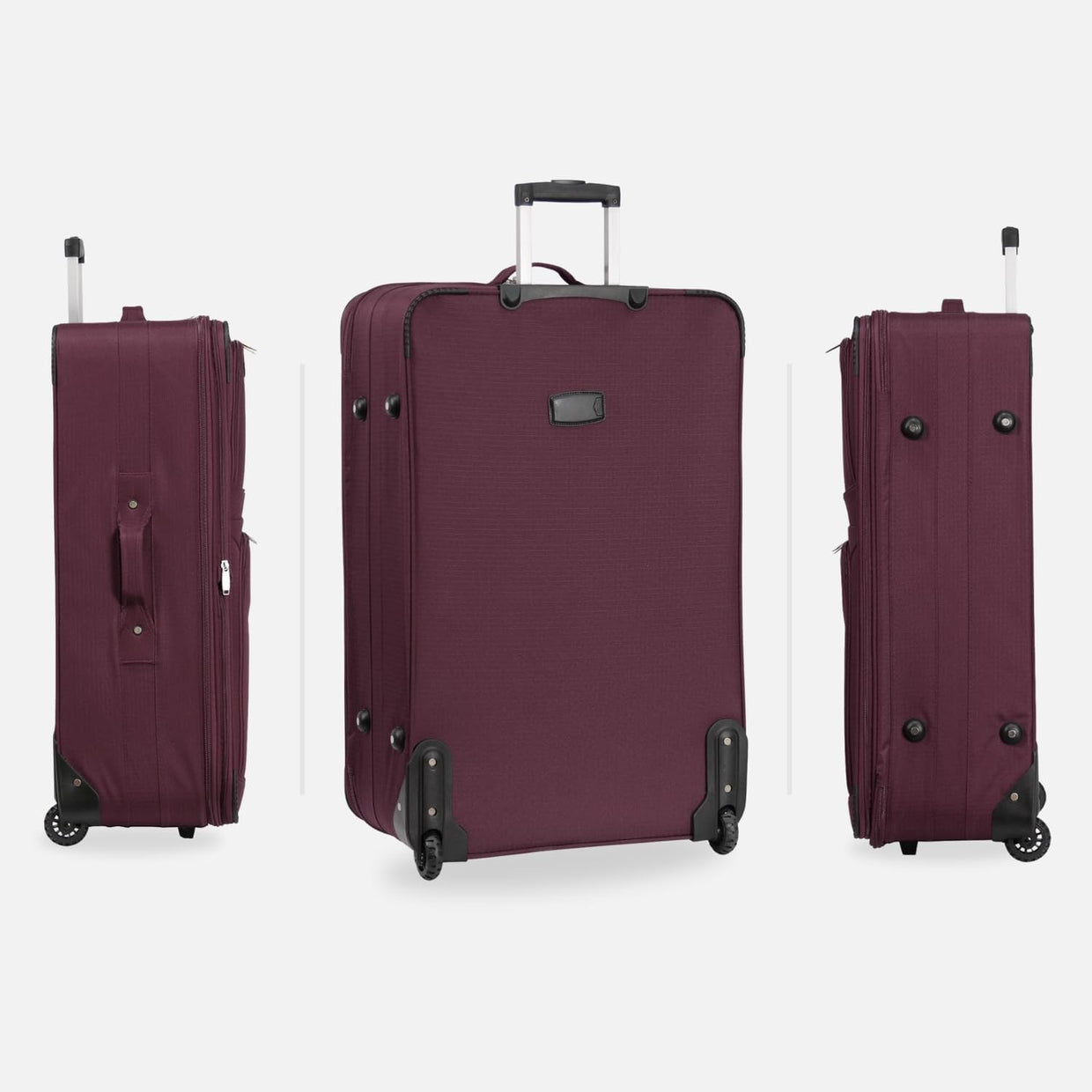 Large 29” Soft Check In Travel Suitcase Expandable Lightweight 2 Wheel 92L - Kwikley