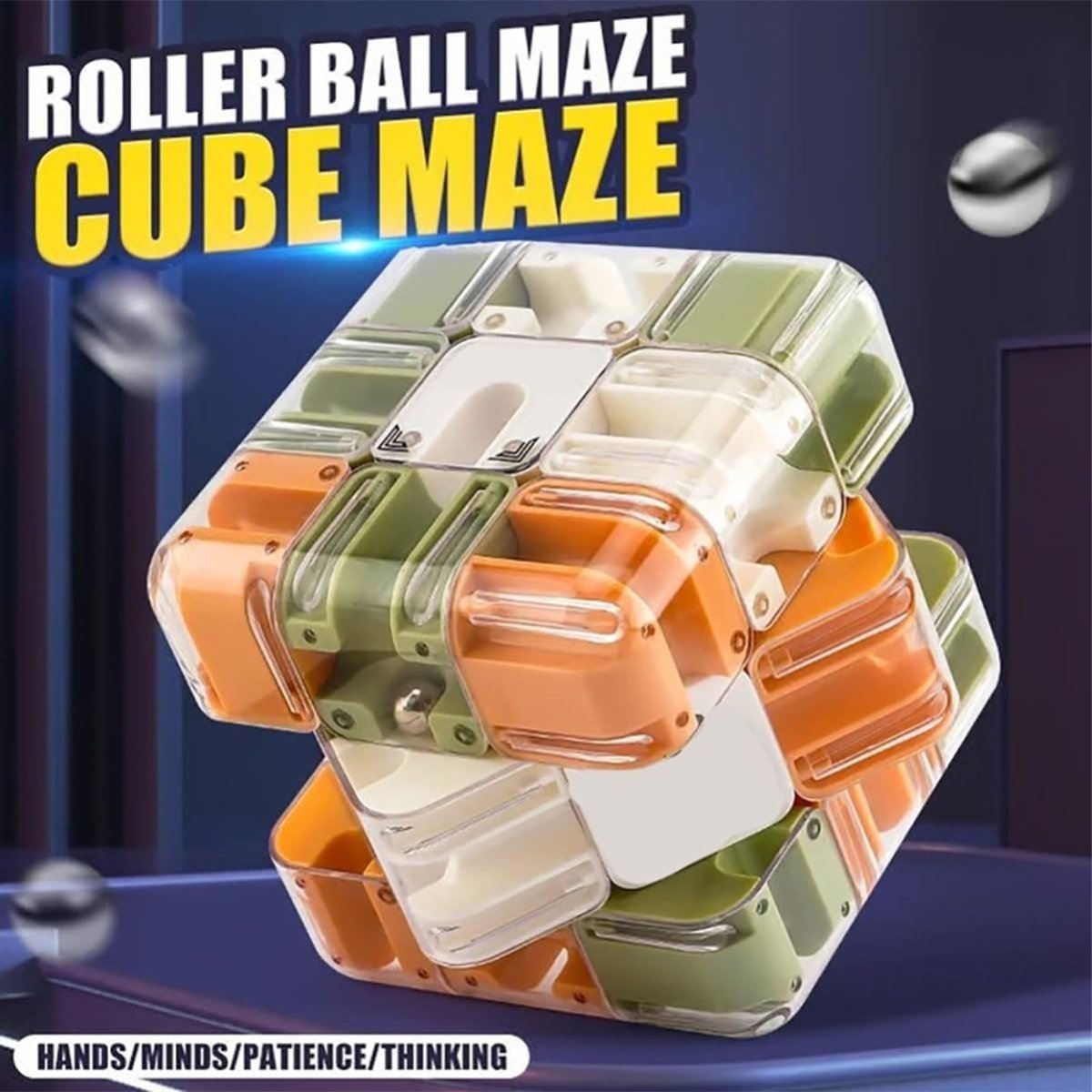 Large 3D Labyrinth Ball Maze Cube Brain Training Stress Relief Toy - Kwikley