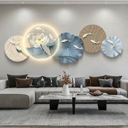 Large 3D LED Lotus Wall Art 59in Modern Lighted Decor - Kwikley