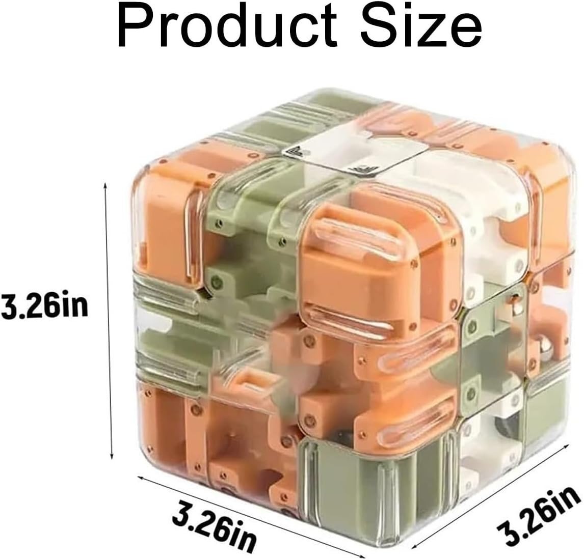 Large 3D Maze Cube Brain Teaser Ball Puzzle Handheld Fidget Toy - Kwikley