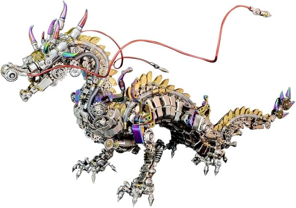 Large 3D Metal Dragon Puzzle 2030PCS Steampunk DIY Model Kit Decor - Kwikley