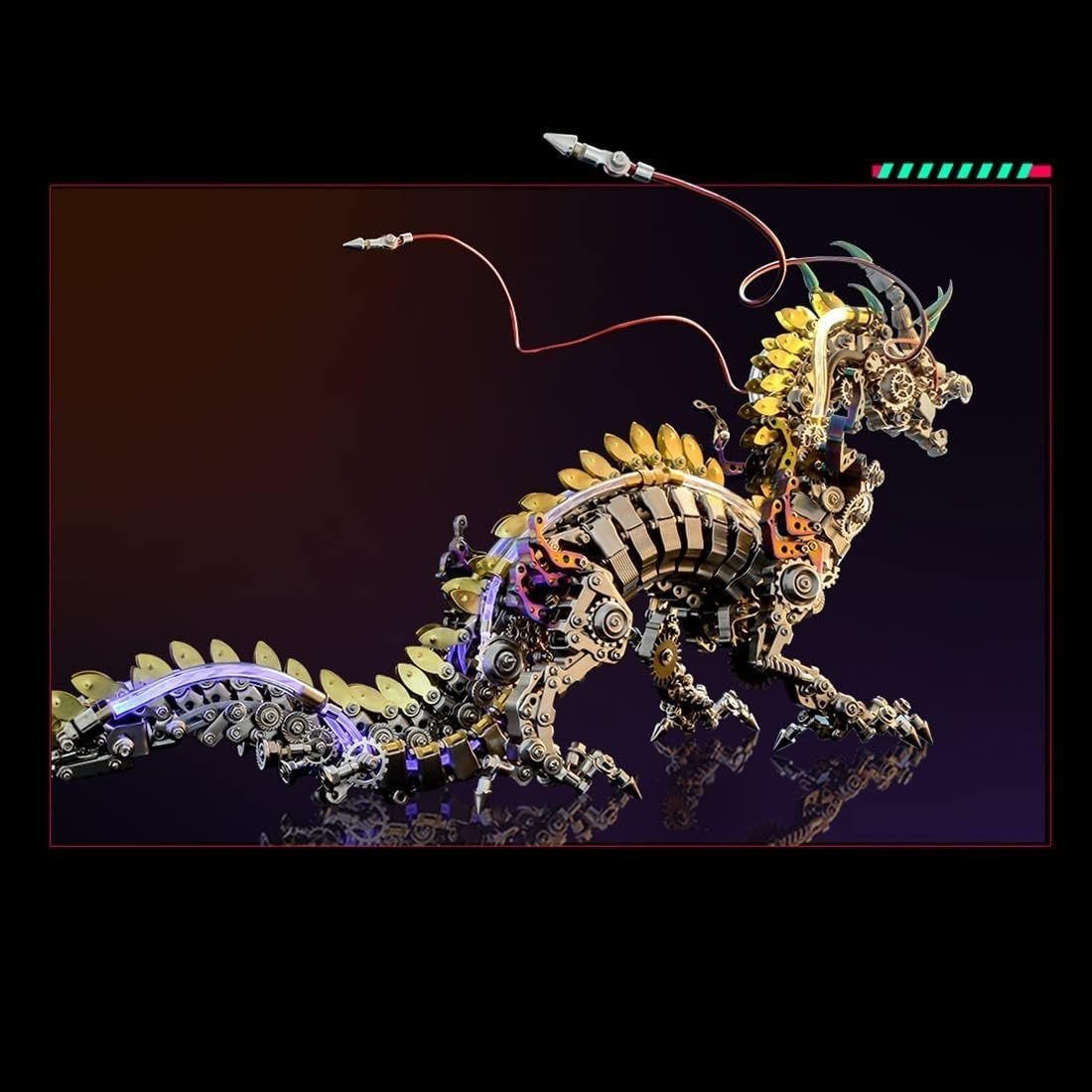 Large 3D Metal Dragon Puzzle 2030PCS Steampunk DIY Model Kit Decor - Kwikley
