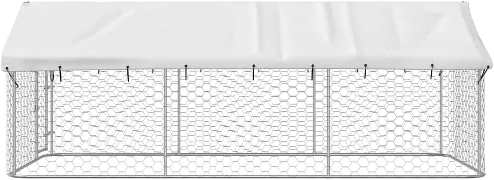 Large 400x200cm Outdoor Dog Kennel – Secure Steel Frame & Roof, Lockable Door - Kwikley