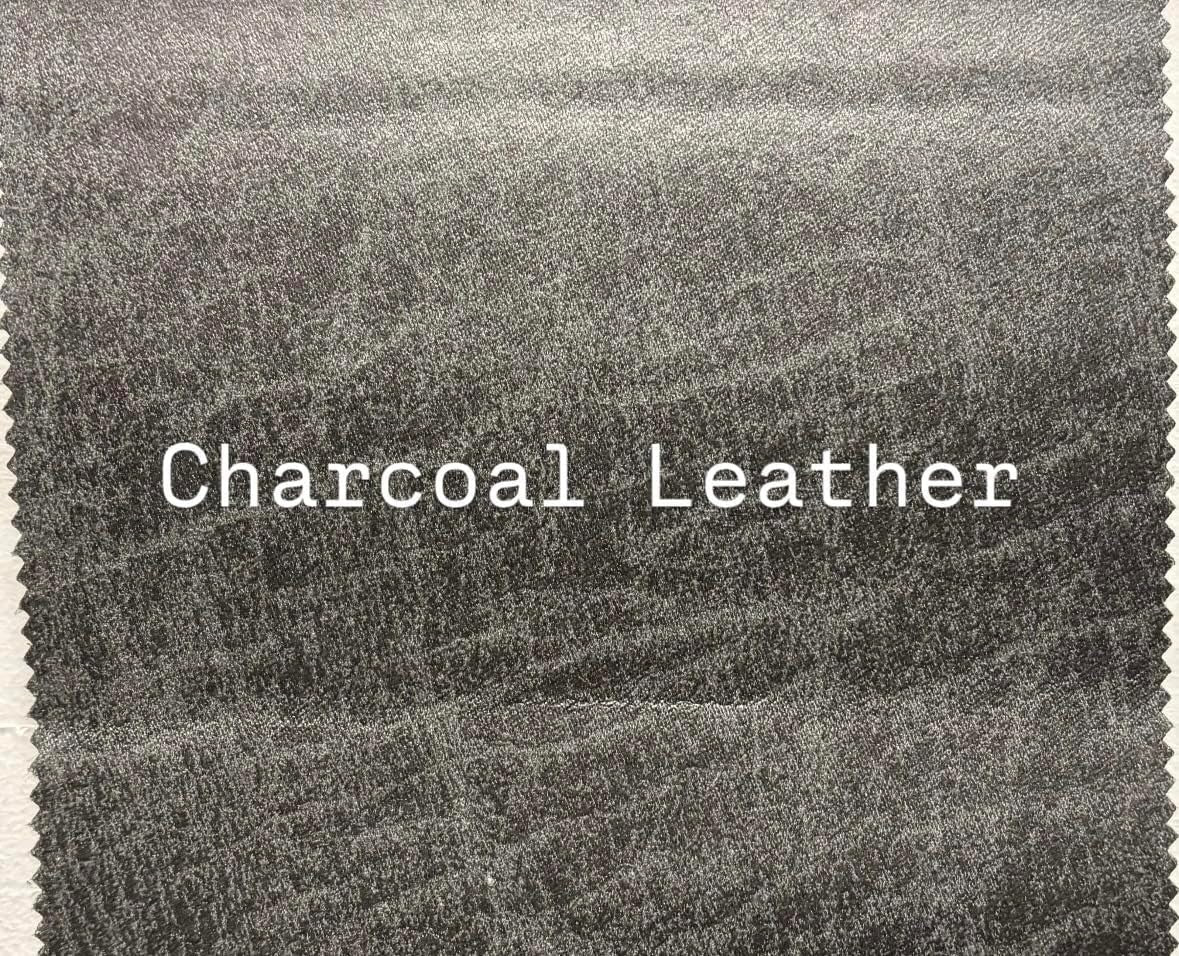 Large 5 Seater Charcoal Leather Corner Sofa | Chesterfield Arm Comfort | Grey - Kwikley