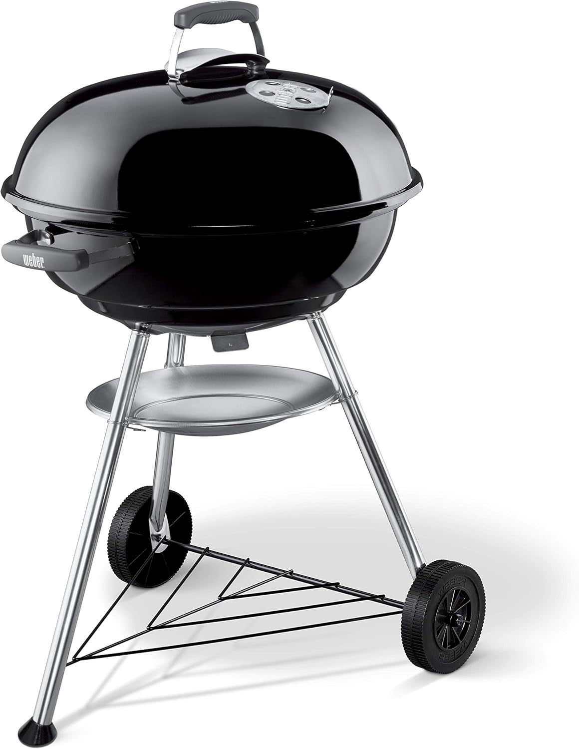 Large 57cm Kettle Charcoal BBQ Grill | Porcelain - Enamel Bowl | Adjustable Vents - Kwikley