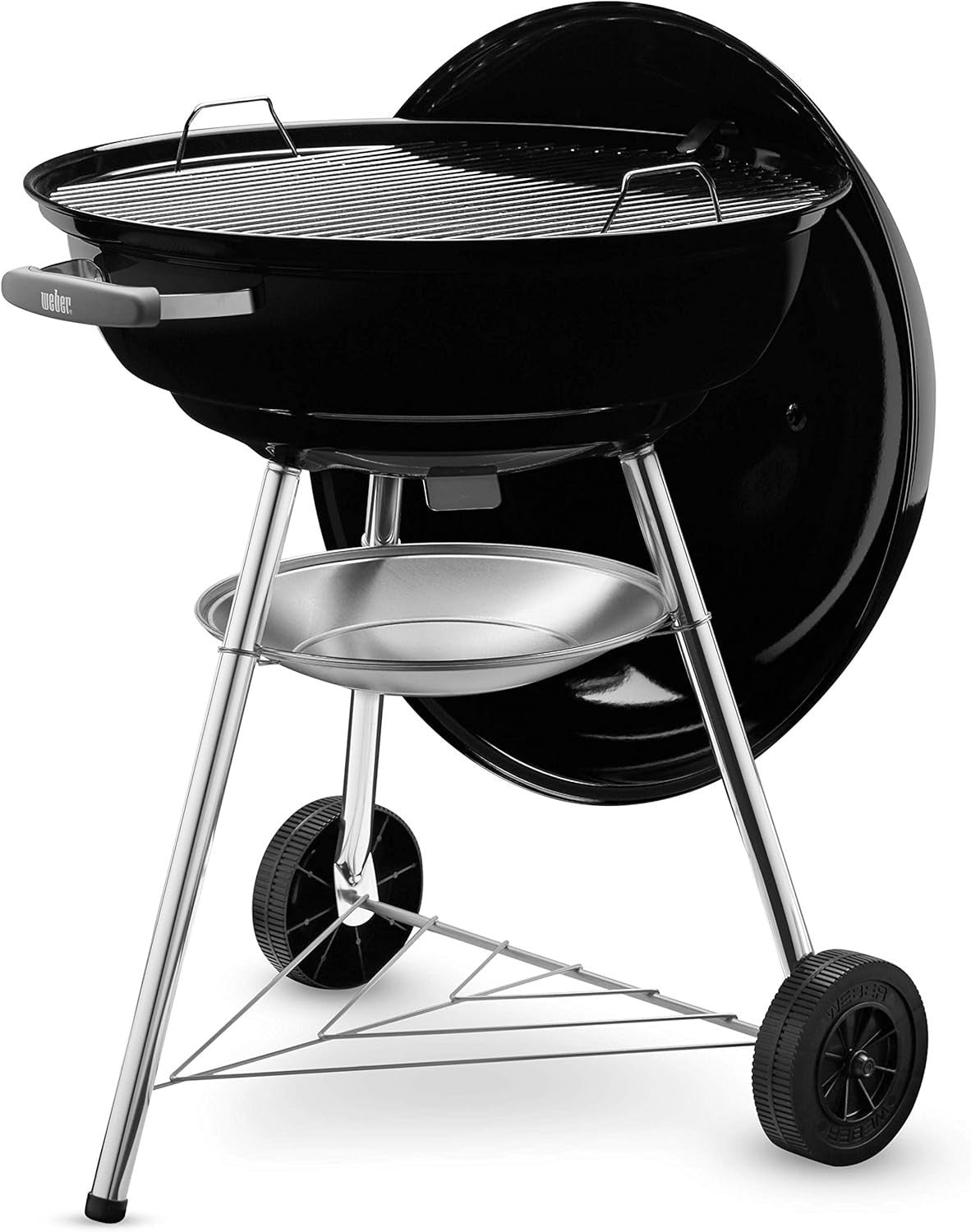 Large 57cm Kettle Charcoal BBQ Grill | Porcelain - Enamel Bowl | Adjustable Vents - Kwikley