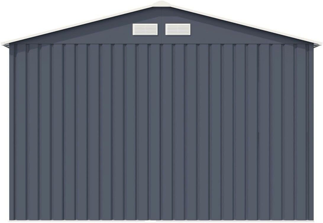 Large 6x8 FT Garden Shed Storage Box with Double Sliding Doors & Ventilation - Kwikley