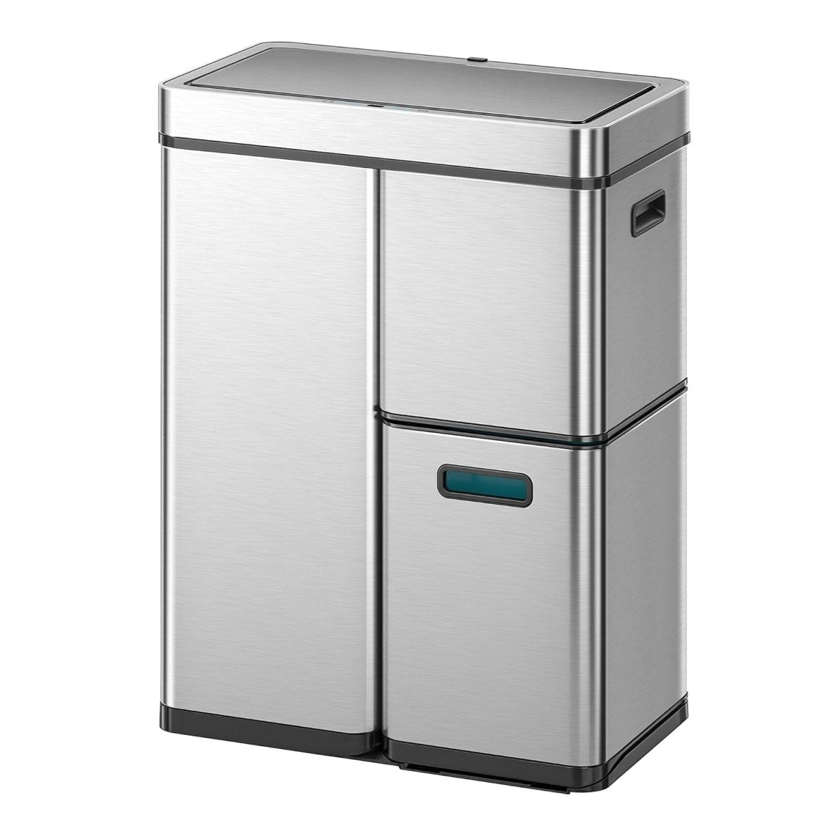 Large 80L Touchless Sensor Bin Stainless Steel Soft Close - Kwikley