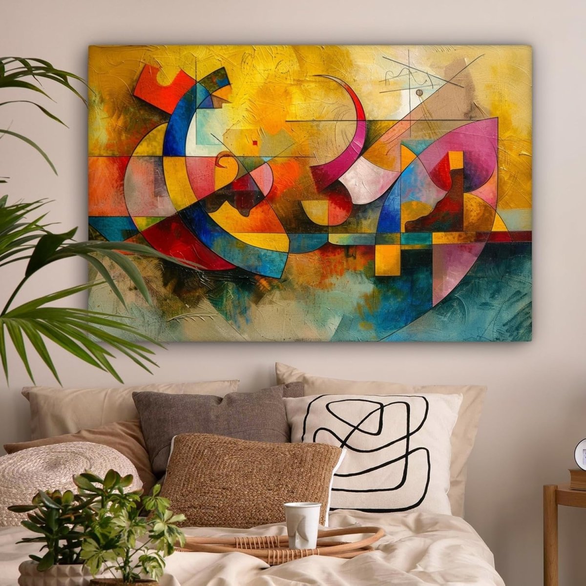 Large Abstract Canvas Wall Art 120x80cm Modern Decor - Kwikley