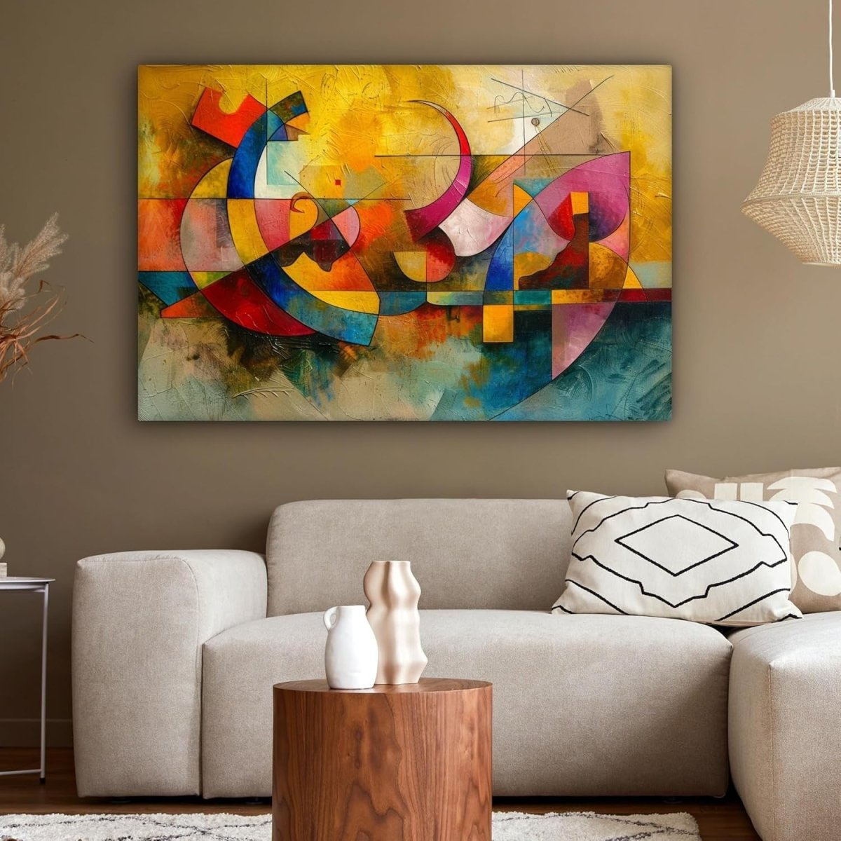 Large Abstract Canvas Wall Art 120x80cm Modern Decor - Kwikley