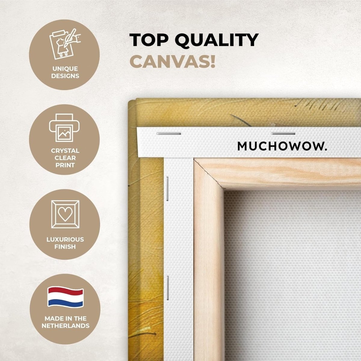 Large Abstract Canvas Wall Art 120x80cm Modern Decor - Kwikley
