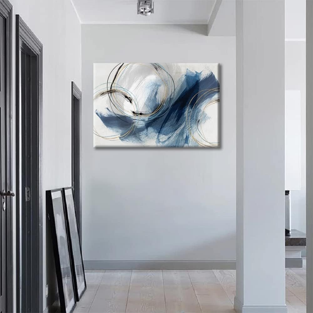Large Abstract Canvas Wall Art 36x24in Modern Ready to Hang - Kwikley