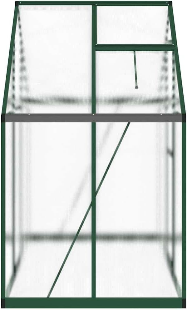 Large Aluminium Greenhouse 169x114x195cm Polycarbonate Panels with Base Frame - Kwikley