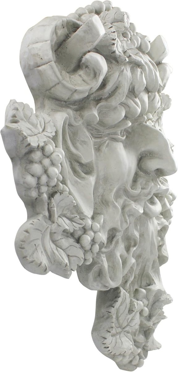 Large Bacchus Greenman Wall Sculpture 48.5cm Stone - Kwikley