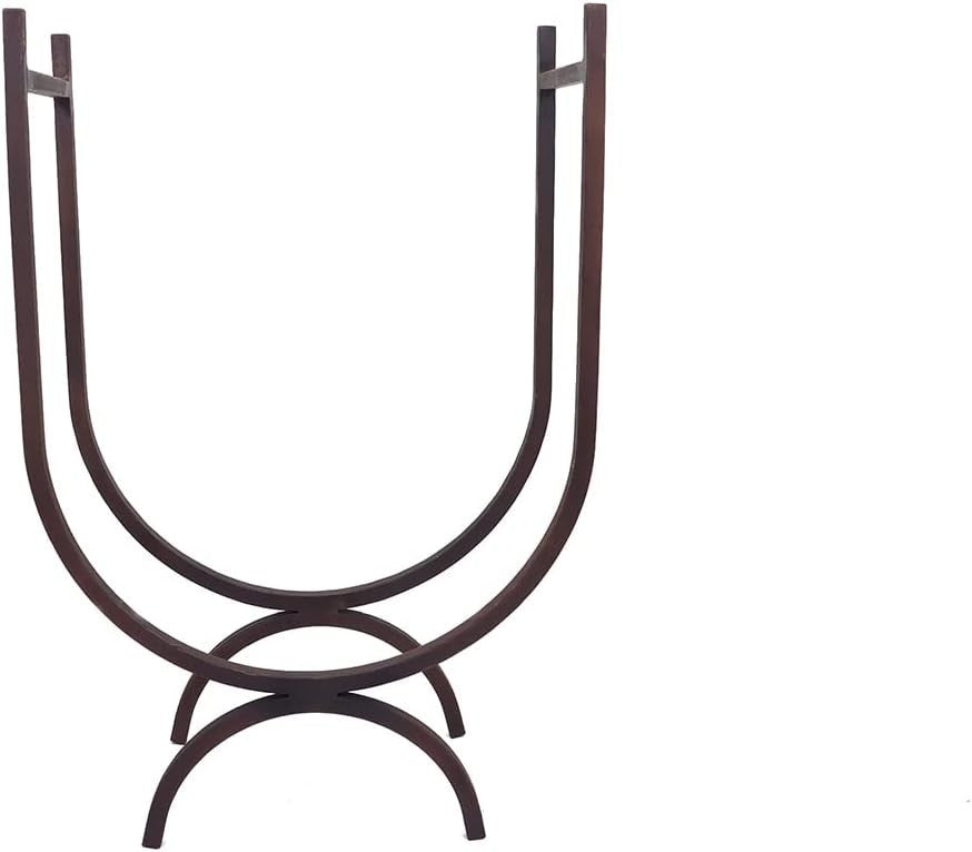 Large Black Iron Log Holder for Firewood | Indoor Freestanding Basket - Kwikley