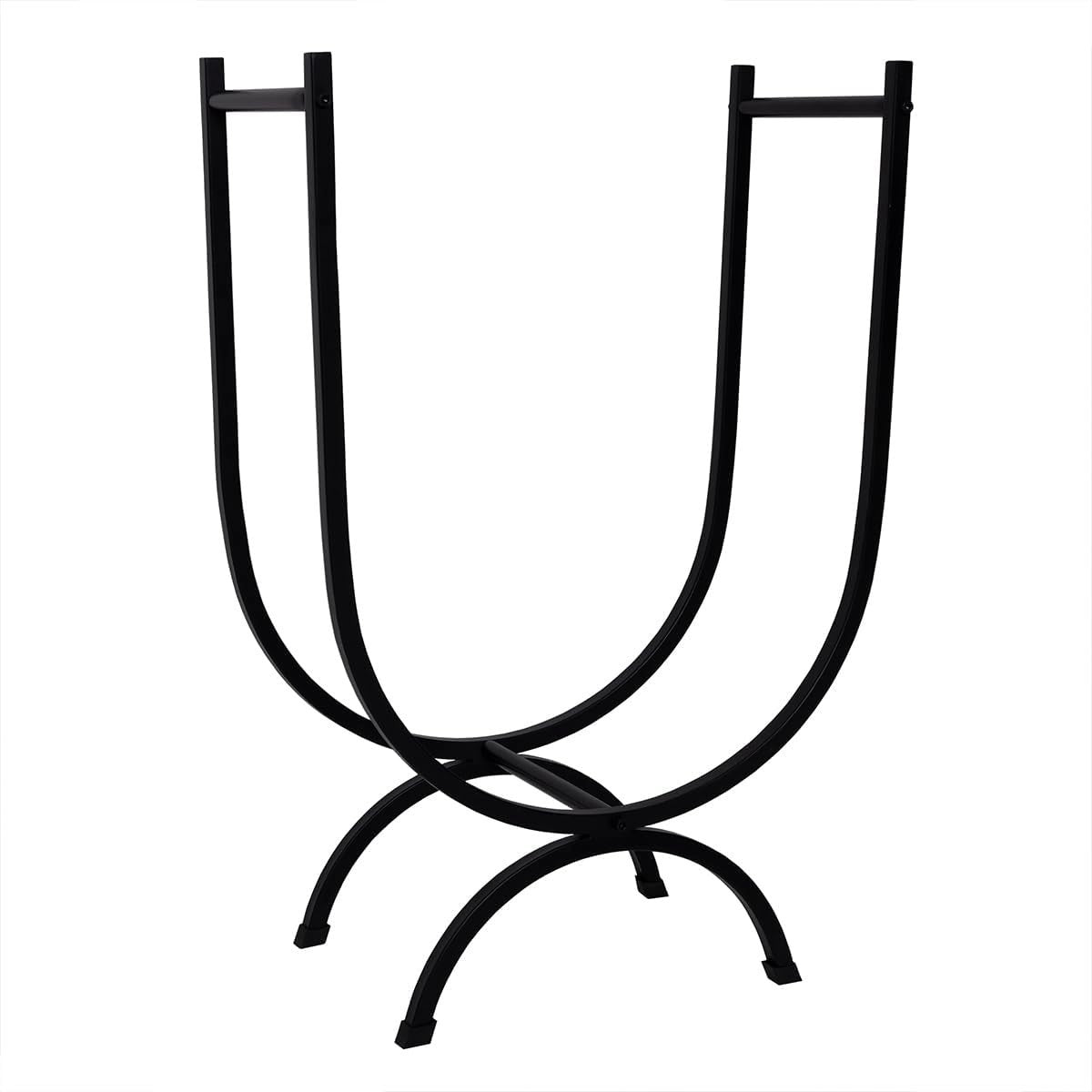 Large Black Iron Log Holder for Firewood | Indoor Freestanding Basket - Kwikley