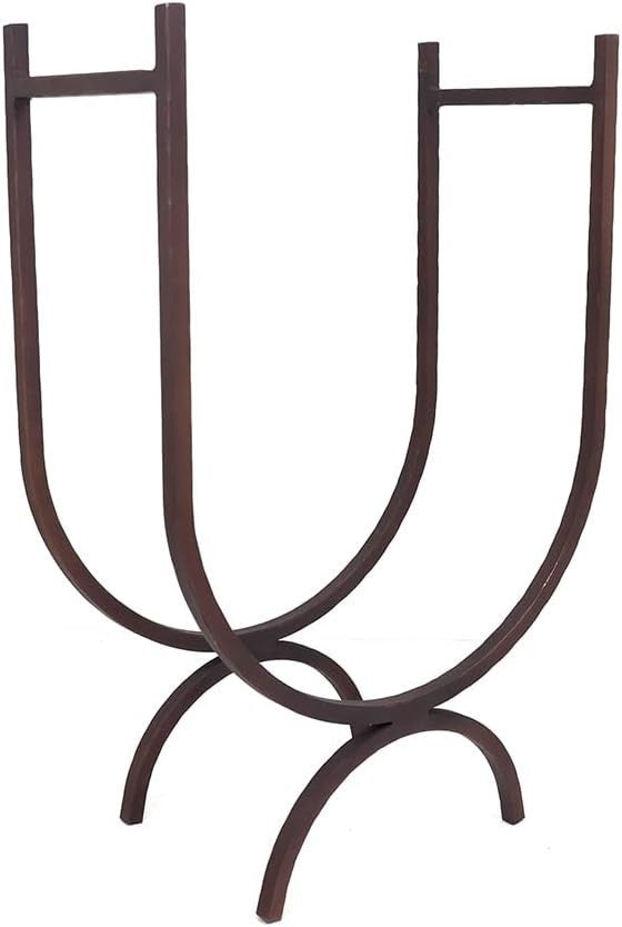 Large Black Iron Log Holder for Firewood | Indoor Freestanding Basket - Kwikley