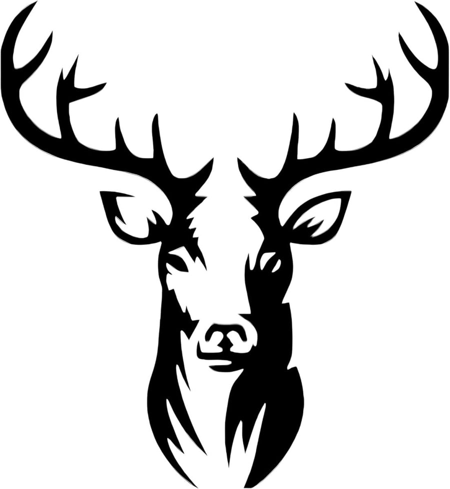 Large Black Metal Deer Head Wall Art 98cm Modern Stag Decor - Kwikley