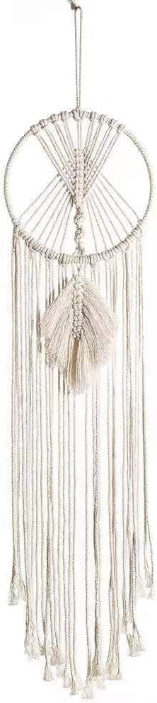 Large Boho Macrame Dream Catcher – Cotton Tassel Wall Hanging - Kwikley