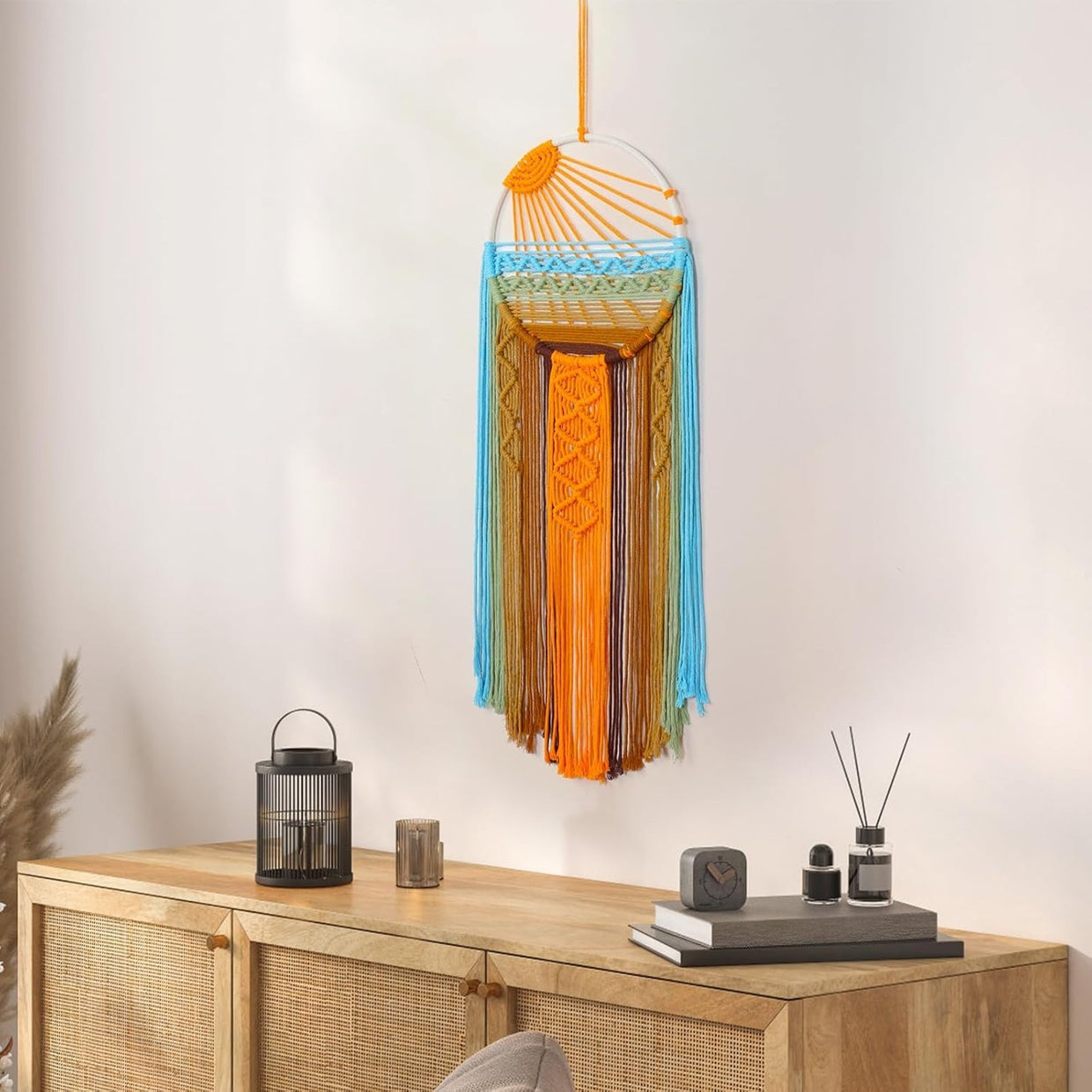 Large Boho Macrame Dream Catcher Wall Hanging 29.5x9.9in - Kwikley