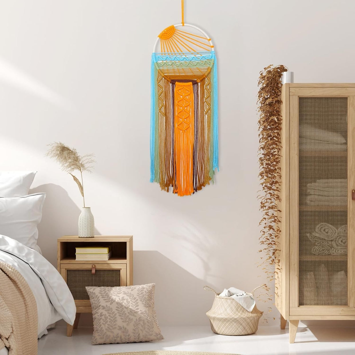 Large Boho Macrame Dream Catcher Wall Hanging 29.5x9.9in - Kwikley