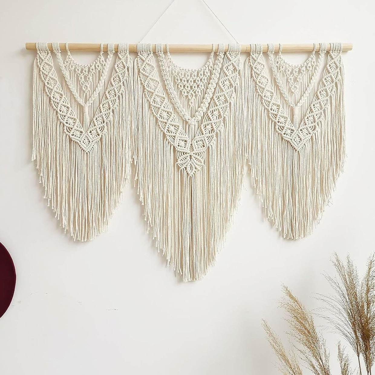 Large Boho Macrame Wall Tapestry 110x82cm Bedroom Decor for woman - Kwikley