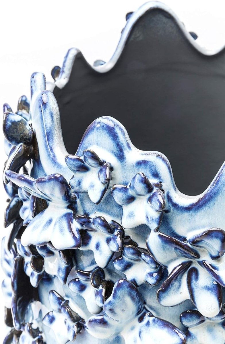 Large Butterfly Ceramic Vase 50cm Blue Sculptural Floor Home Decor - Kwikley