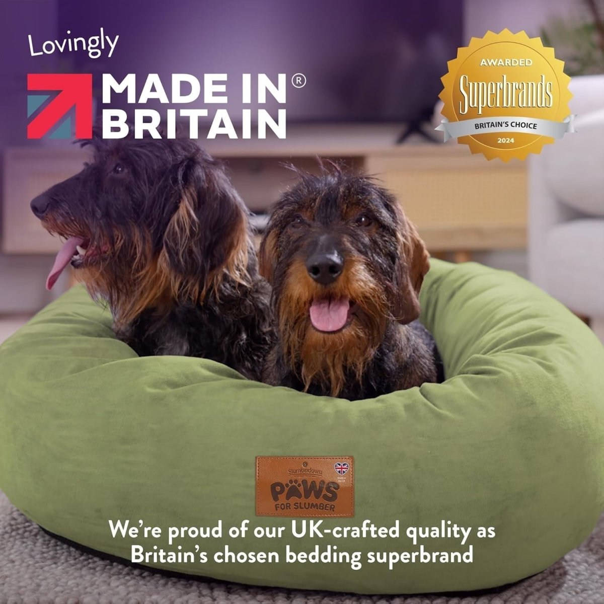 Large Calming Donut Dog Bed 75cm Washable Non Slip - Kwikley