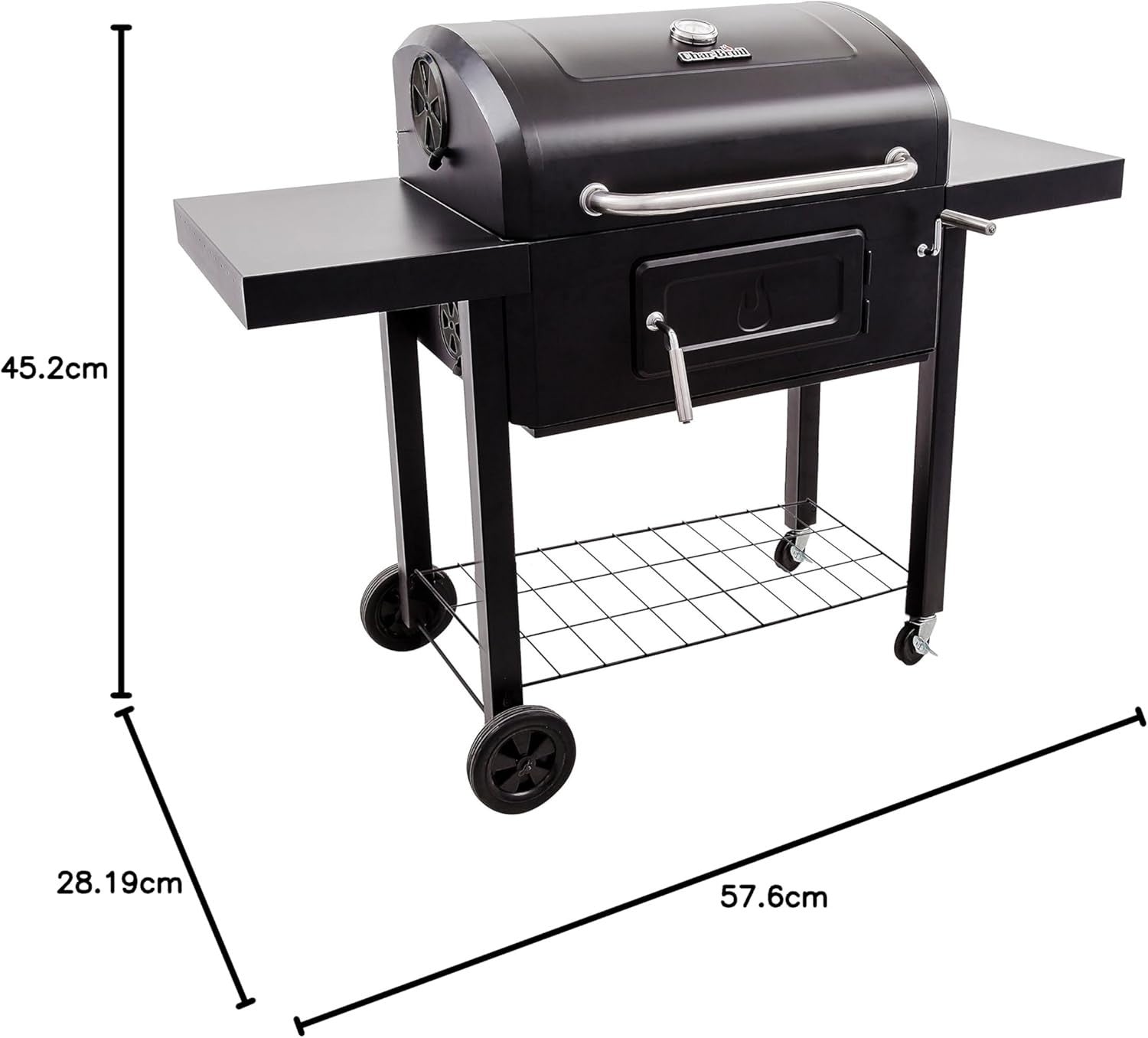Large Charcoal BBQ Grill with Adjustable Charcoal Tray, Outdoor Garden Barbecue - Kwikley
