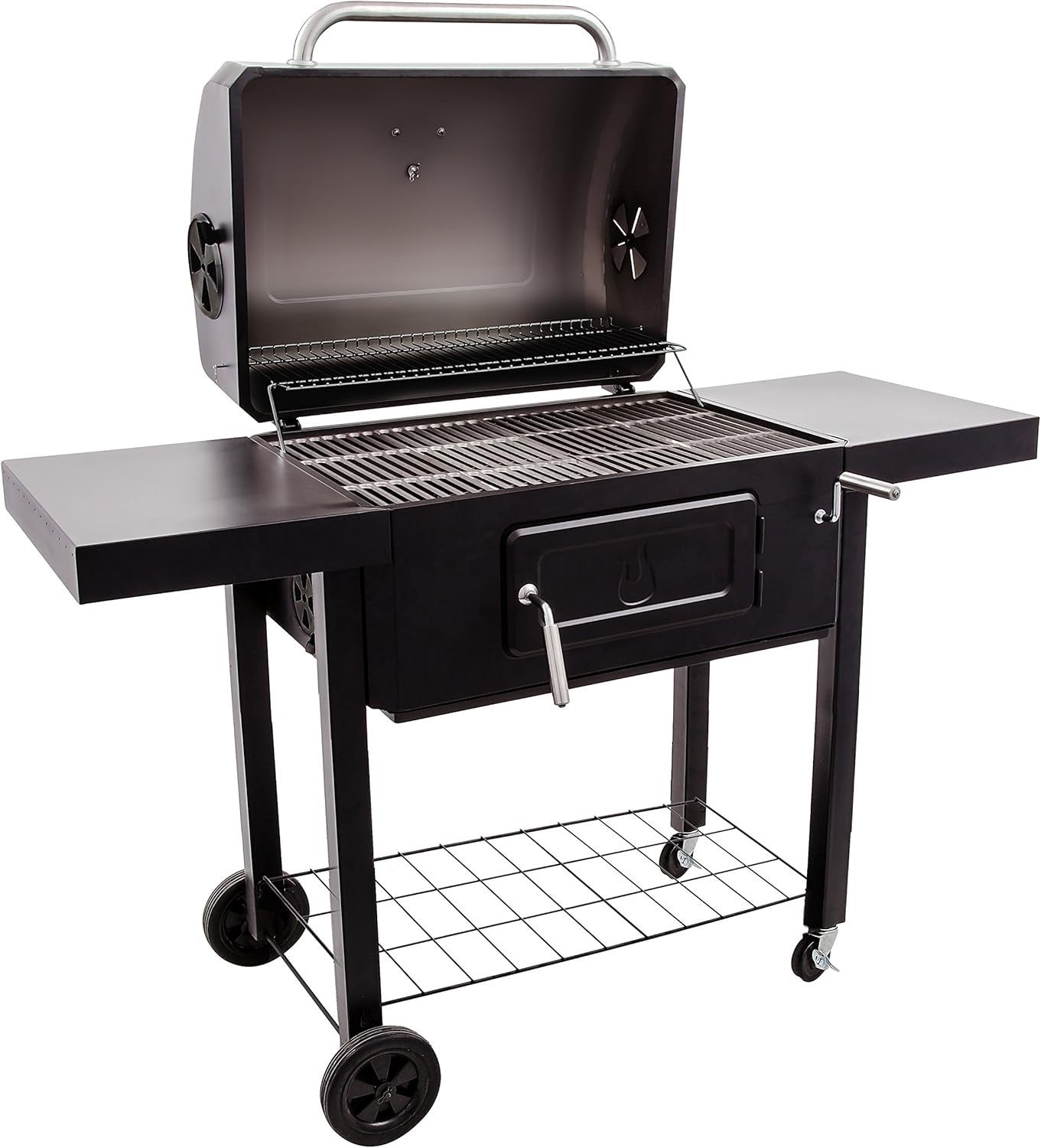 Large Charcoal BBQ Grill with Adjustable Charcoal Tray, Outdoor Garden Barbecue - Kwikley