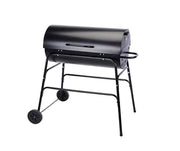 Large Charcoal Drum BBQ Smoker Grill with Wheels & Lid Outdoor Garden Cooker - Kwikley