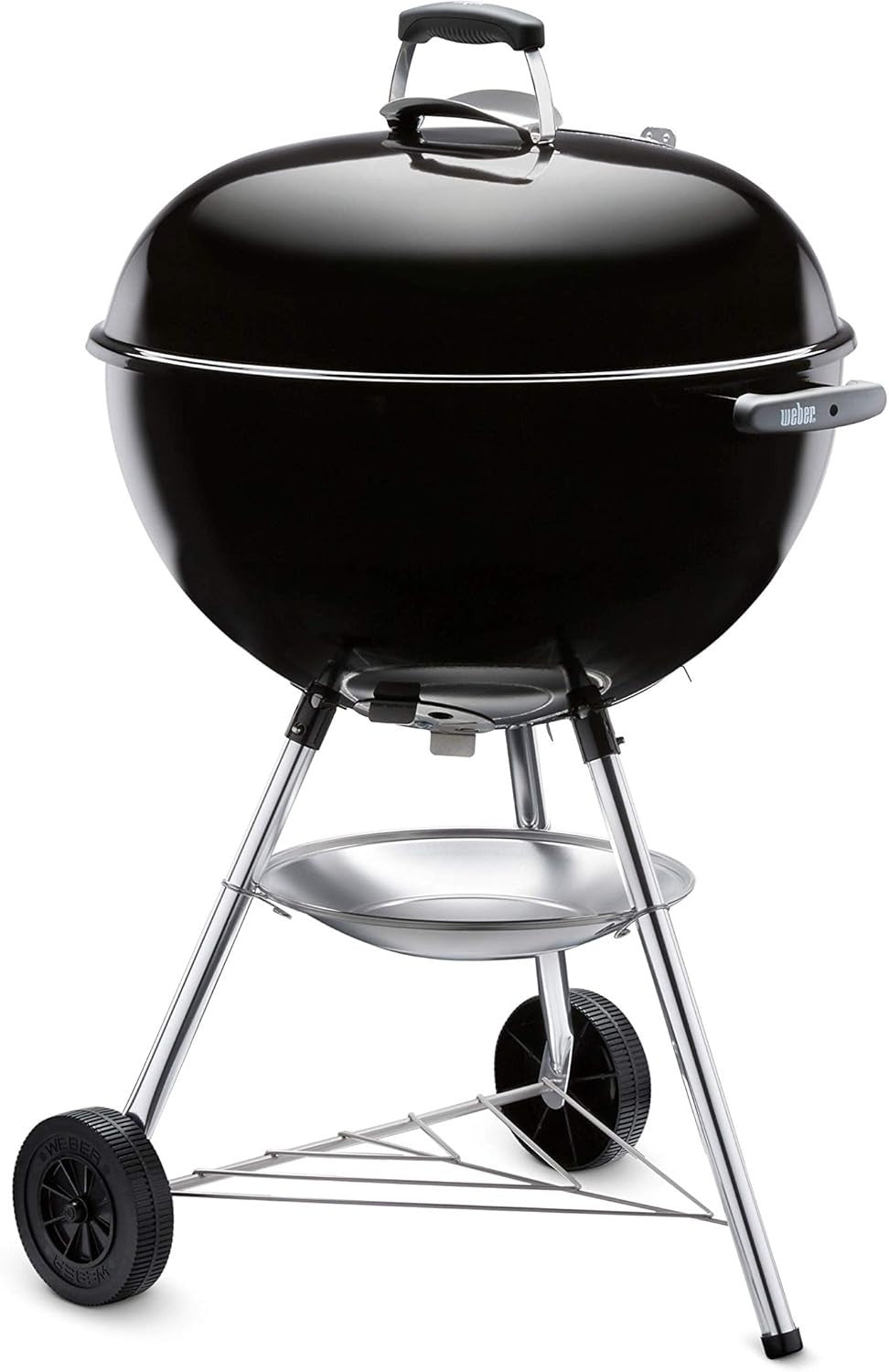 Large Charcoal Kettle BBQ Grill – Porcelain - Enamelled Lid & Bowl, Ash Tray - Kwikley