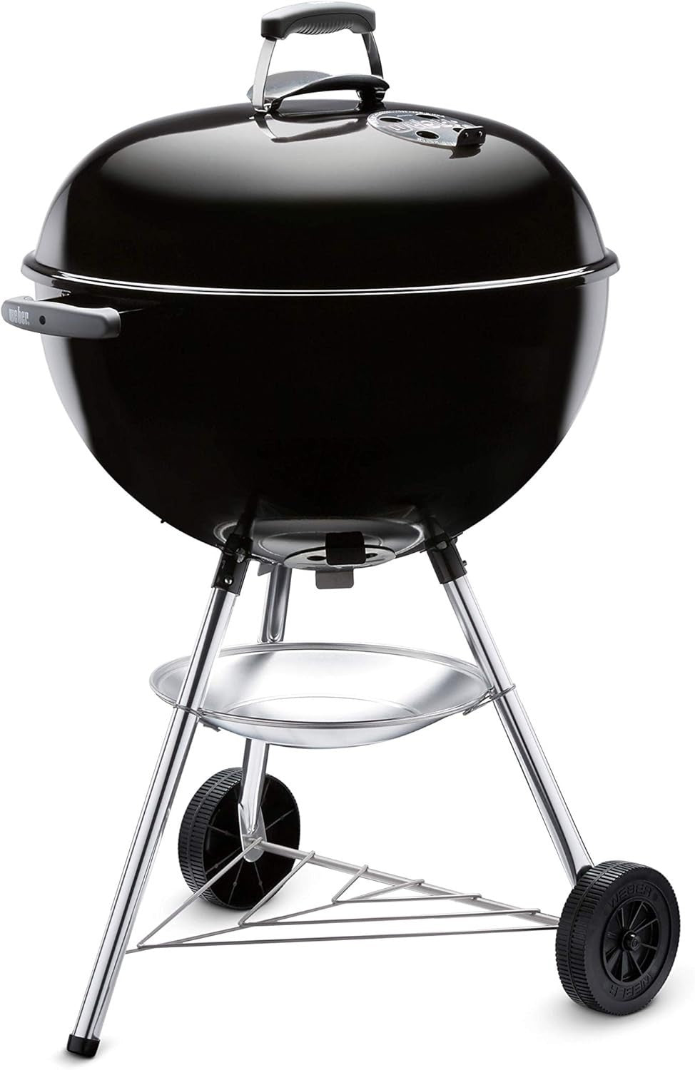 Large Charcoal Kettle BBQ Grill – Porcelain - Enamelled Lid & Bowl, Ash Tray - Kwikley