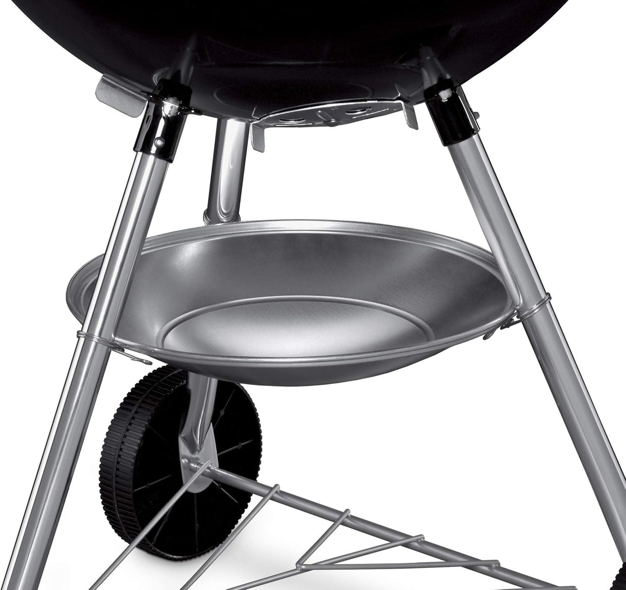 Large Charcoal Kettle BBQ Grill – Porcelain - Enamelled Lid & Bowl, Ash Tray - Kwikley