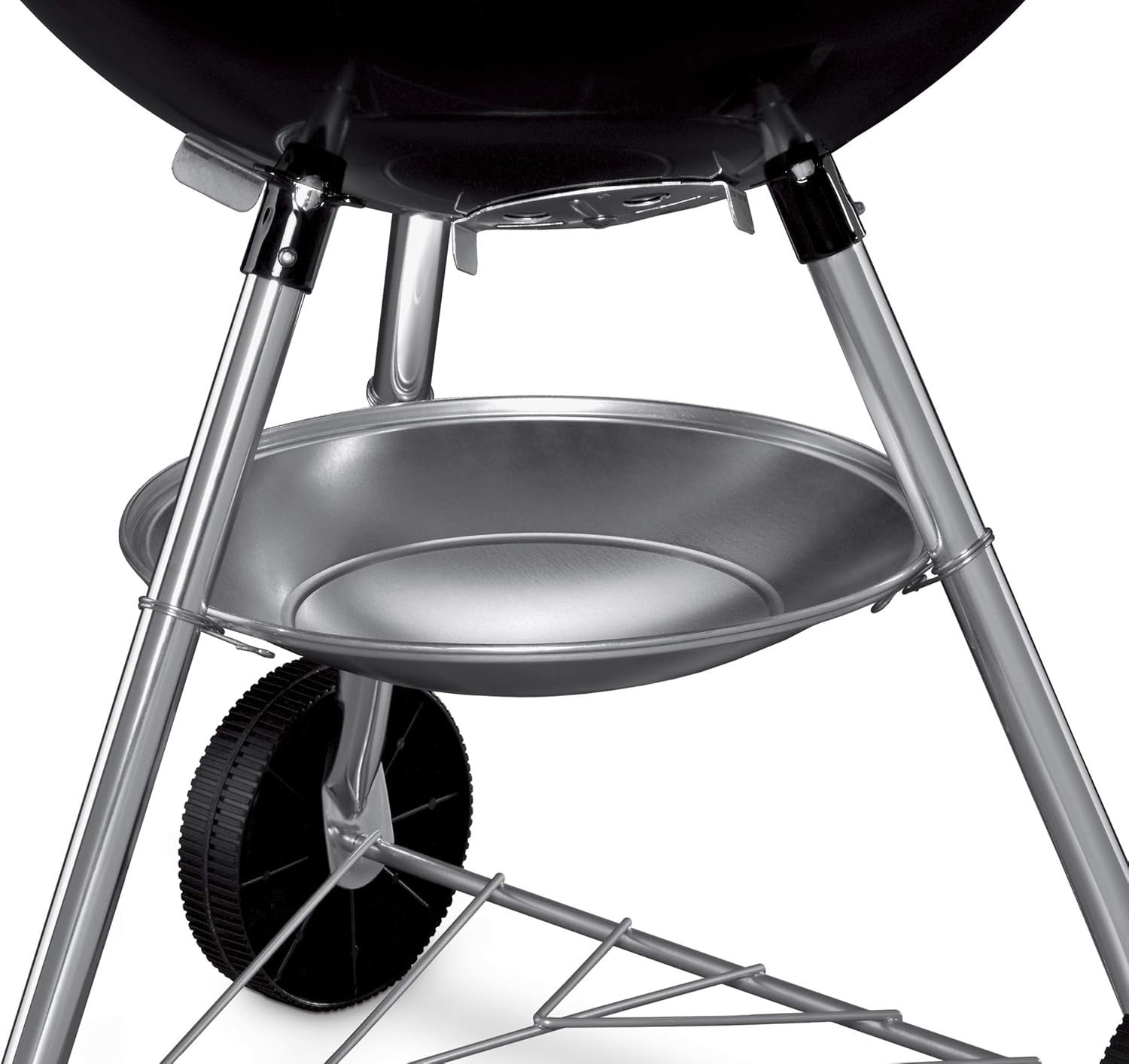 Large Charcoal Kettle BBQ Grill – Porcelain - Enamelled Lid & Bowl, Ash Tray - Kwikley