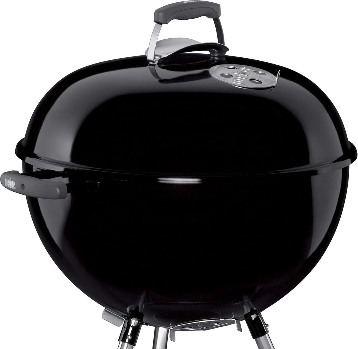 Large Charcoal Kettle BBQ Grill – Porcelain - Enamelled Lid & Bowl, Ash Tray - Kwikley