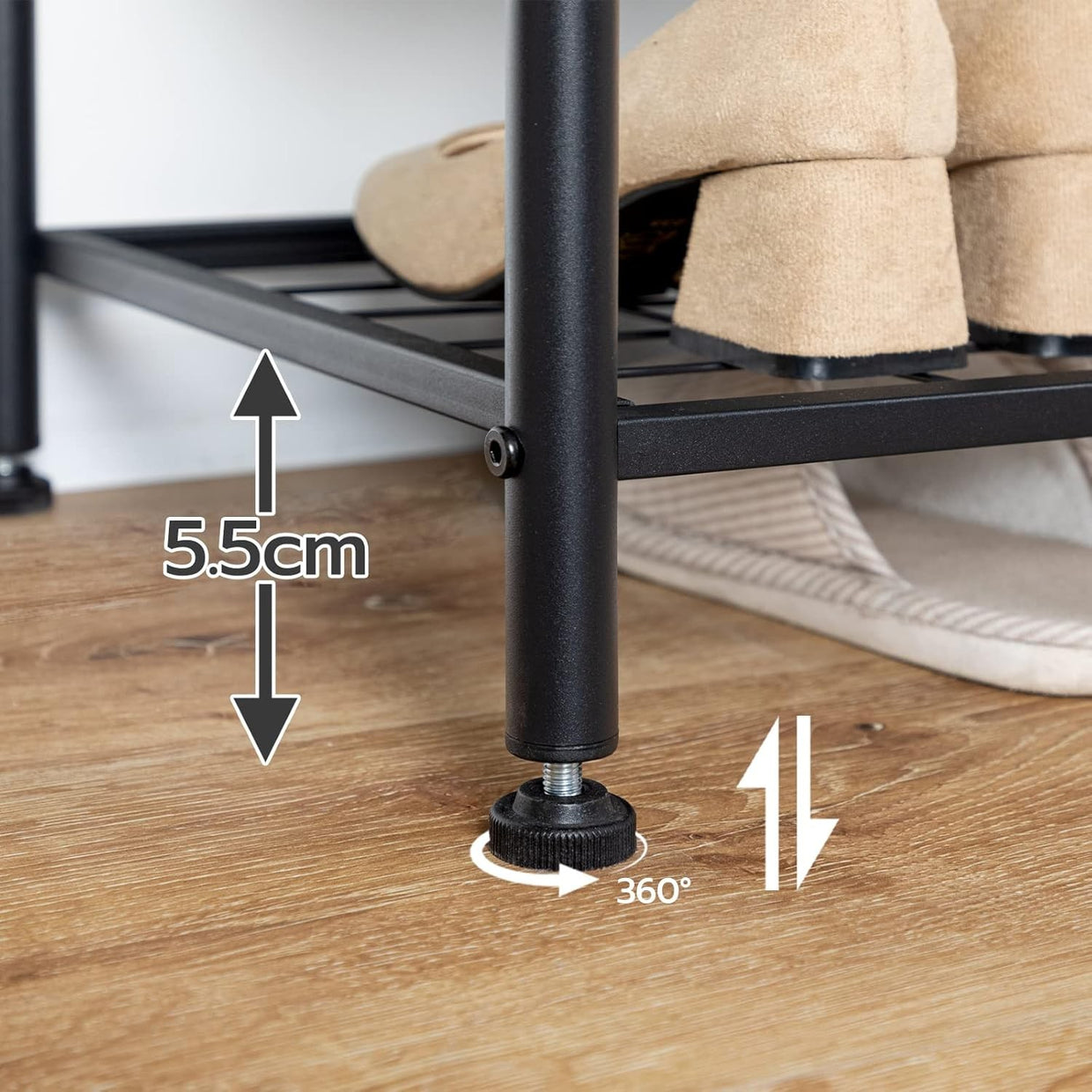 Large Coat Rack Stand with Shoe Bench 12 Hooks | Hall Tree Organizer 182cm - Kwikley