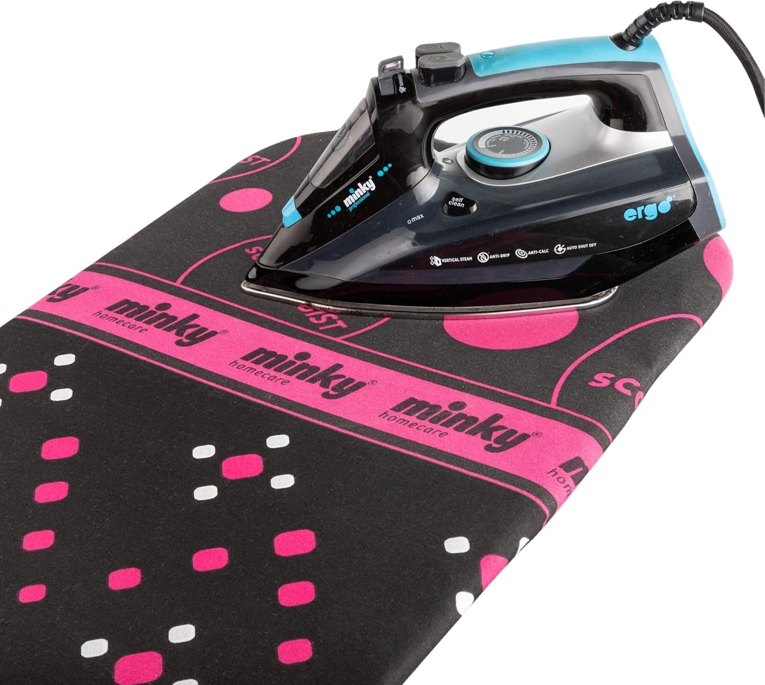 Large Compact Ironing Board Scorch Resistant Zone Foldable Space Saving - Kwikley