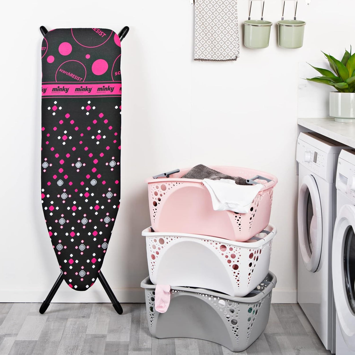 Large Compact Ironing Board Scorch Resistant Zone Foldable Space Saving - Kwikley