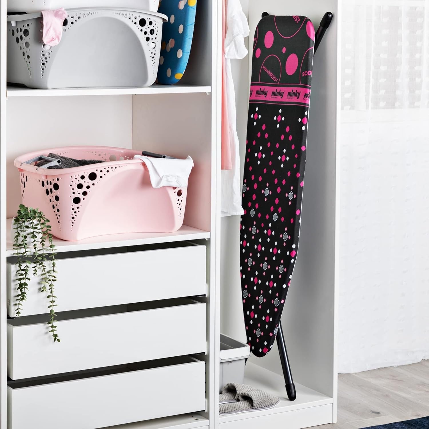Large Compact Ironing Board Scorch Resistant Zone Foldable Space Saving - Kwikley