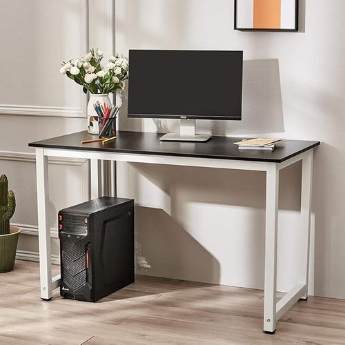 Large Computer Desk 120x60cm Black Office Laptop Table Home Study - Kwikley