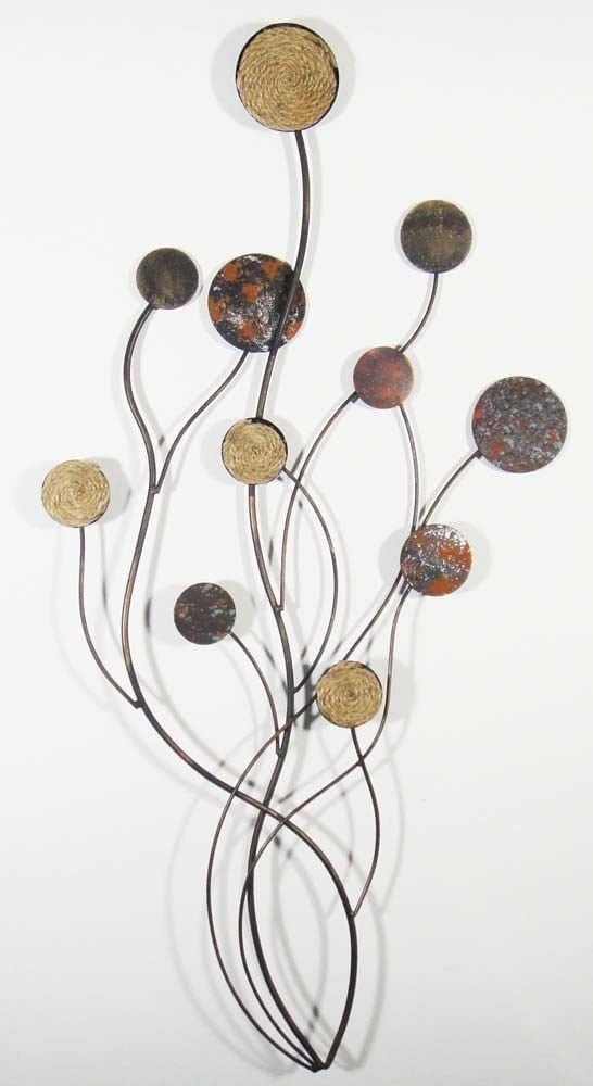 Large Contemporary Metal Wall Art Sculpture Rustic Leaf Design 84x43cm - Kwikley