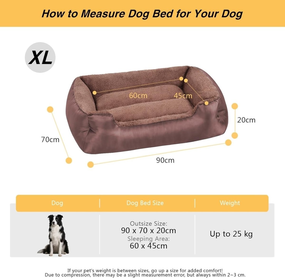 Large Dog Bed 90x70cm Washable Plush Pet Bed Non Slip - Kwikley