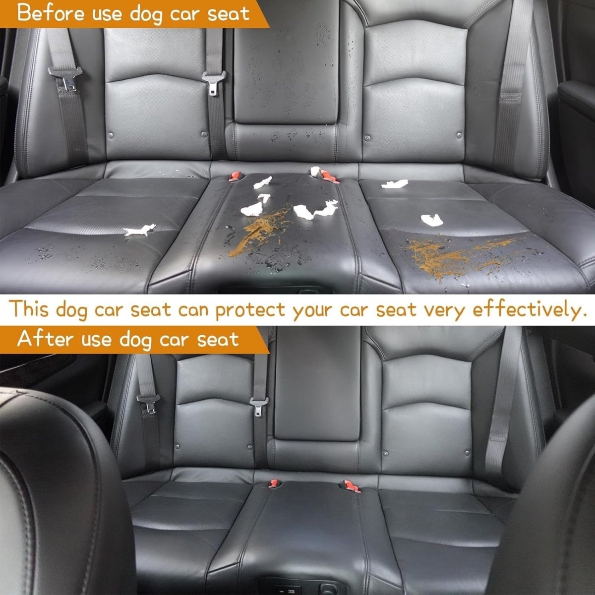 Large Dog Booster Car Seat Memory Foam Travel Bed Washable 60lb - Kwikley