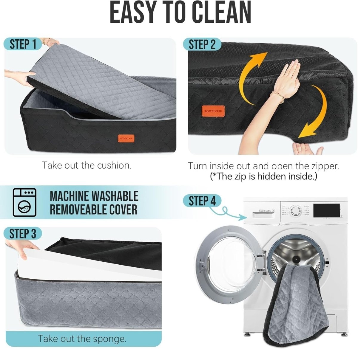 Large Dog Car Seat Bed 100lb Washable Booster Travel Bed for 2 Dogs - Kwikley