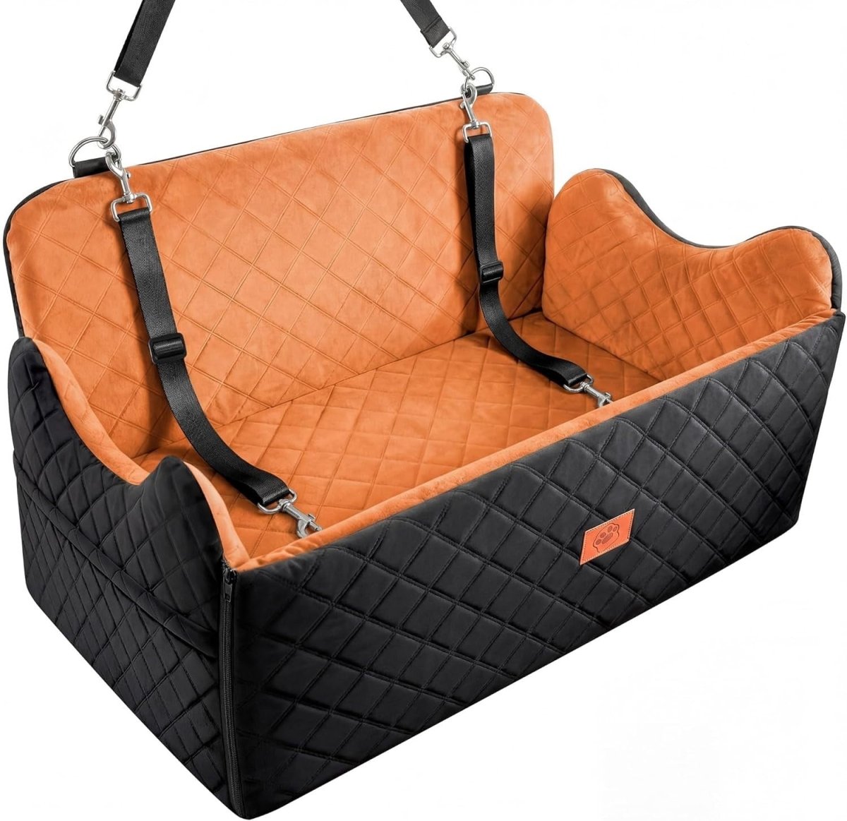 Large Dog Car Seat Booster Bed Memory Foam Washable Travel Seat 55lb - Kwikley